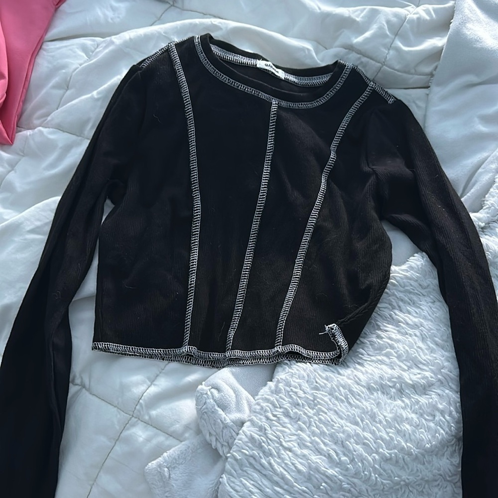 Garage Black crop top